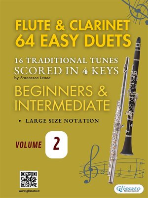 cover image of Flute and Clarinet 64 easy duets (volume 2)
